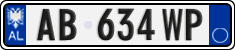 License plate of Albania, Cars (2011)