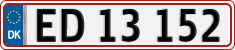 License plate of Denmark, Regular plates