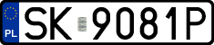 License plates of Poland, Regular car plates