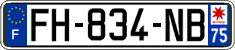 French license plate, SIV (ordinary)