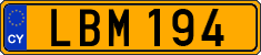 License plate of Cyprus, Regular plates