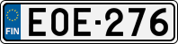 License plate of Finland, Cars