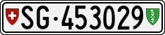 License plate of Switzerland, Cars