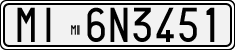License plate of Italy, Cars (1927 year series)