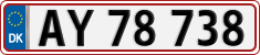 License plate of Denmark, Regular plates