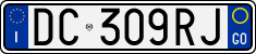 License plate of Italy, Cars (1994 year series)