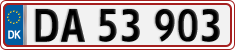 License plate of Denmark, Regular plates