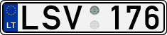 License plate of Lithuania, Cars