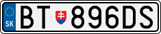License plate of Slovakia, Cars