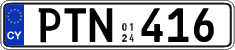 License plate of Cyprus, Regular plates