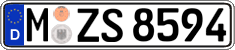 German license plate, Regular plates
