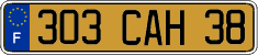 French license plate, FNI