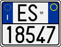 License plate of Italy, Motorcycles (1994 year series)