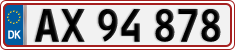 License plate of Denmark, Regular plates