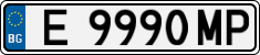 License plate of Bulgaria, Cars