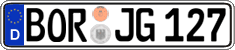 German license plate, Regular plates