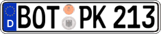 German license plate, Regular plates