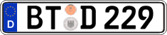 German license plate, Regular plates