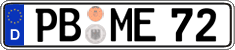 German license plate, Regular plates