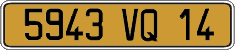 French license plate, FNI