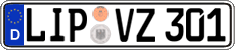 German license plate, Regular plates