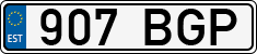 License plate of Estonia, Regular car plates