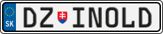 License plate of Slovakia, Vanity Plates