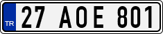 License plate of Turkey, Regular plates
