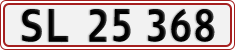 License plate of Denmark, Regular plates