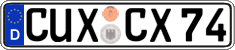 German license plate, Regular plates