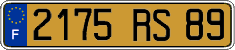 French license plate, FNI
