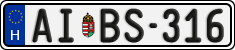 license plates of Hungary, Regular plates (2022)