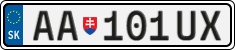 License plate of Slovakia, Cars