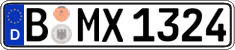 German license plate, Regular plates