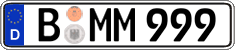 German license plate, Regular plates