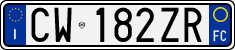 License plate of Italy, Cars (1994 year series)