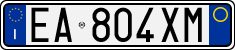 Нумар Італіі, Аўтамабілі (стандарт 1994 г.)
