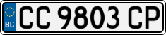 License plate of Bulgaria, Cars