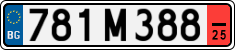 License plate of Bulgaria, Temporary