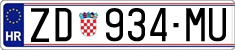 License plate of Croatia, Regular plates