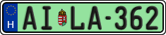 license plates of Hungary, Regular plates (2022)