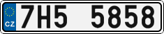 License plate of the Czech Republic, Cars (2001)