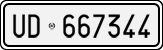 License plate of Italy, Cars (1927 year series)