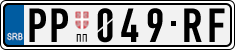 License plate of Serbia, Cars