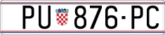 License plate of Croatia, Regular plates