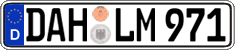 German license plate, Regular plates