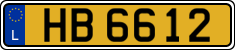 License plate of Luxembourg, 2003 year system