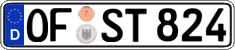 German license plate, Regular plates