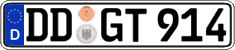 German license plate, Regular plates