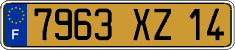French license plate, FNI